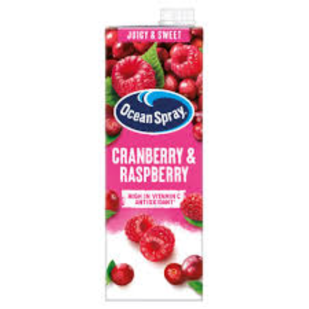 OCEAN SPRAY NAS CRANBERRY &  RASPBERRY 1LT